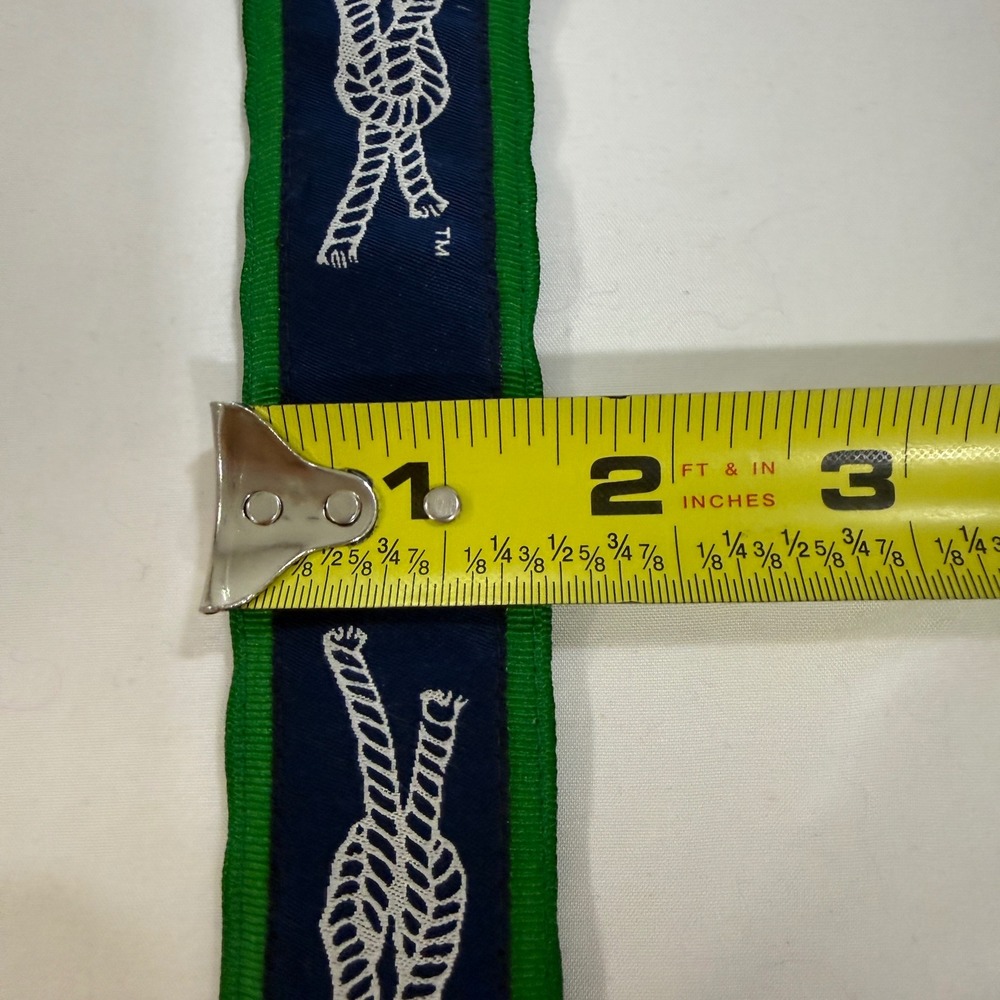 Knot Belt Co D-Ring Belt Large Navy Rope Knot Canvas Webbing Unisex Nautical - Picture 5 of 5